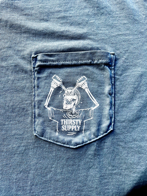 'Last Call' Denim Pocket Tee