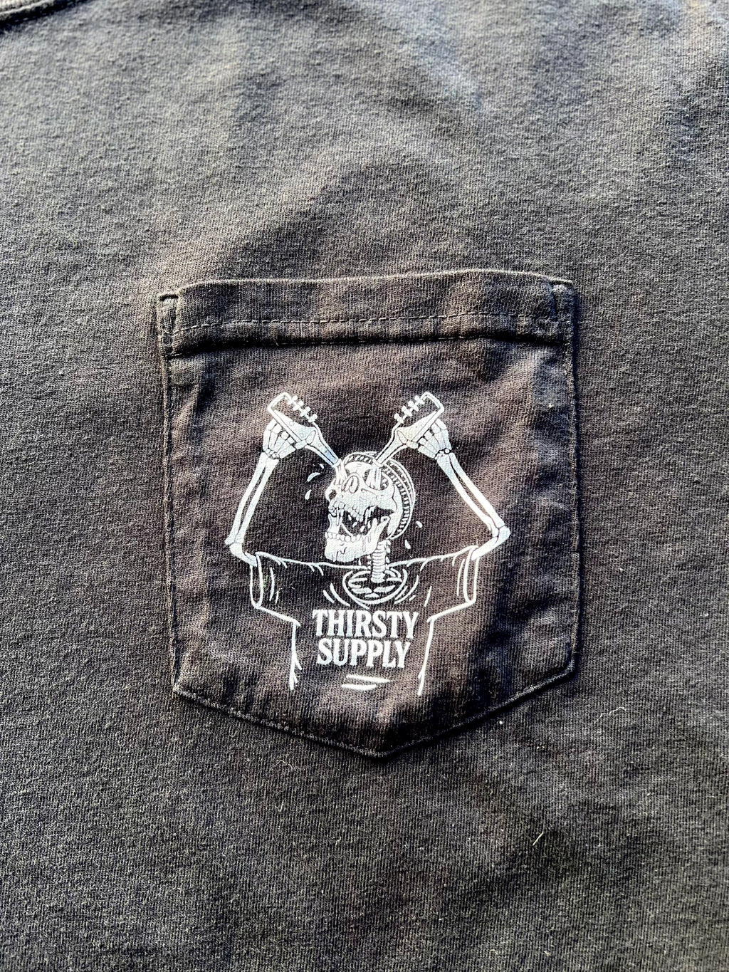 'Last Call' Black Pocket Tee