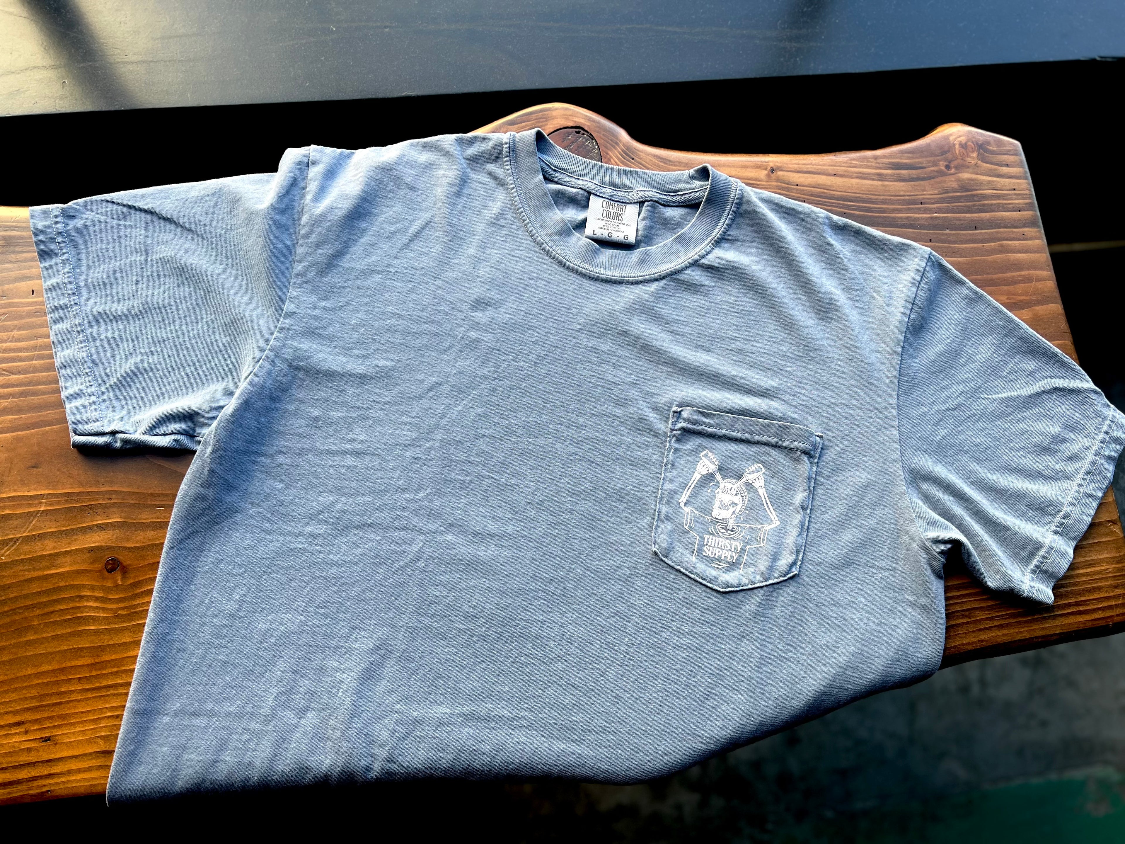 'Last Call' Denim Pocket Tee